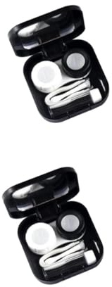 CALLARON 2 Piezas Estuche para Lentes De Contacto Mini Contenedor De Lentes Porta Lentes Casos Caso