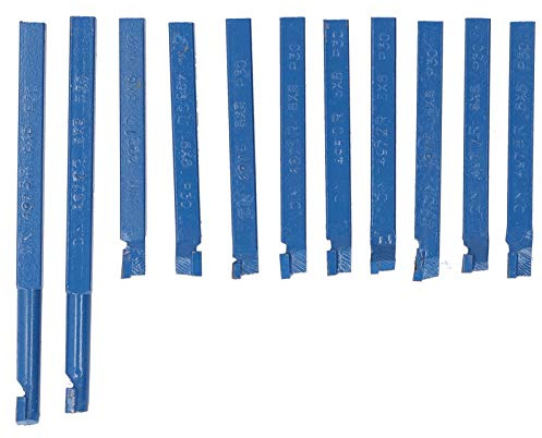 RASTKY Kit de Herramientas de Torno de Carburo de Precisión, Cuchillas Giratorias de Procesamiento Rápido, 11 Piezas para Mecanizado de Acero