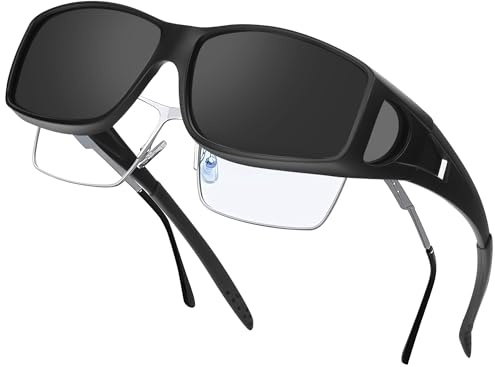 Farrobor Sonnenüberbrille für Brillenträger Polarisiert Überzieh Sonnenbrille Herren Damen mit UV400 für Autofahren Wandern Angeln Überbrille 0311