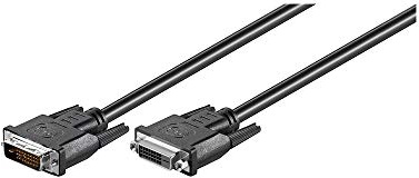 Wentronic DVI-D to DVI-D, 2m - cables DVI (2m, 2m, DVI-D, DVI-D) Negro