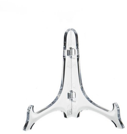 6 Stück Tellerständer/Tellerhalter/Telleraufsteller klappbar 180mm transparent