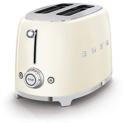 Smeg TSF01CRUK Retro Style 2 Slice Toaster - Cream