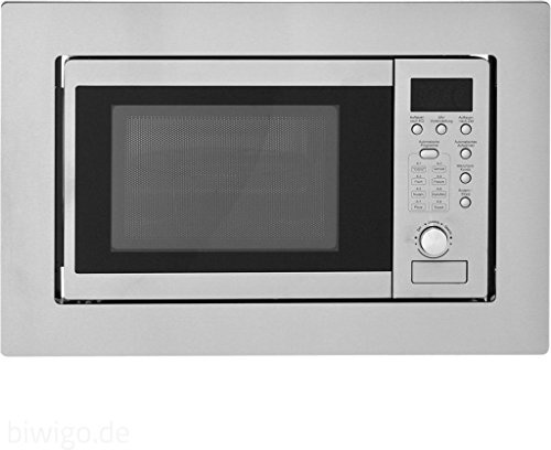 Exquisit EMW 20.1 G Integrado 20L 800W Acero inoxidable - Microondas (Integrado, 20 L, 800 W, Botones, Giratorio, Acero inoxidable, 1000 W)