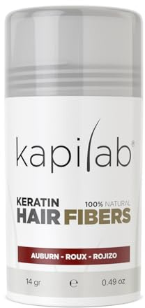 Kapilab Streuhaar Kastanienbraun, Premium Haarpuder zur Haarverdichtung Haarfasern für Dünner Werdenes Haar Keratin Haarpulver Mehr Volumen Hair Fibers für Männer und Frauen - 12.5 gramm