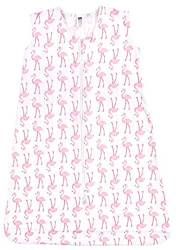 Hudson Baby Unisex Baby Cotton Sleeveless Wearable Sleeping Bag, Sack, Blanket, Flamingo, 18-24 Months