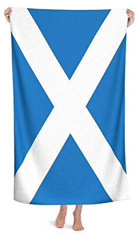 FFLSDR Beach Towel Scotland Flag Microfiber Large Bath Towel for Adults Absorbent Quick Dry Beach Blanket 80X130CM