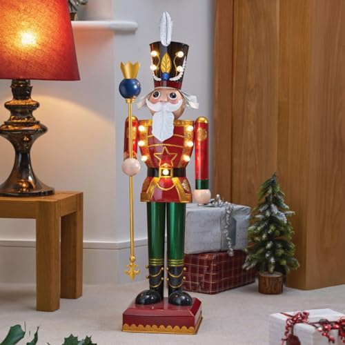 Traditional - InLit Nutcracker ** Light Up Your Festive Season With This Impressive Metal Christmas Nutcracker **