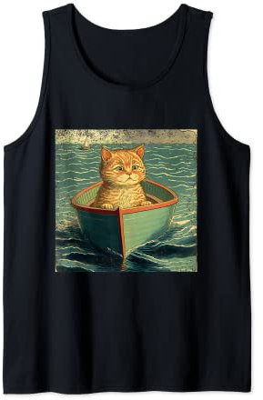 Matrosen Segeln Katzen Outfit Katze auf dem Boot Schiff Meer Tank Top