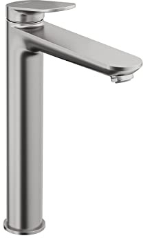 Duravit Wave Waschtischarmatur, Größe XL (Auslauf Höhe 236 mm), Wasserhahn Bad, Armatur Waschbecken, Edelstahl Gebürstet