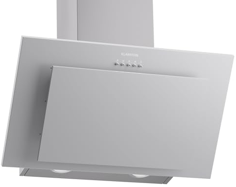 Klarstein Athena Kopffreihaube - 60 cm Abzugshaube, 404 m³/h, A+++ Energieeffizienz, LED-Beleuchtung, 3 Stufen & Boost, Umluft & Abluft, leise, modernes Design, dunstabzugshaube, Edelstahl