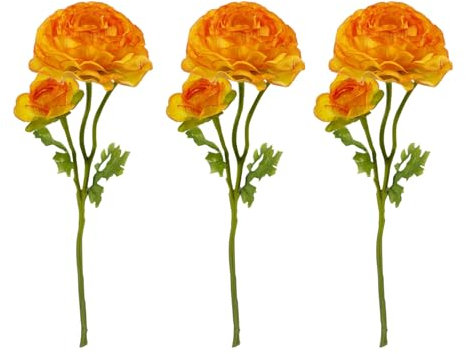 Dzaayediiy Künstliche Ranunkeln, 38 cm, Seidenblumen, persische Butterblume mit langen Stielen, künstliche Blumensträuße, Arrangement für DIY, Hochzeit, Braut, Party, Zuhause, Büro, Dekoration
