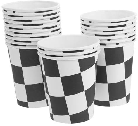 Toyvian 30pièces Coupes Papier à Carreaux Thème Racing Idéales Pour Fête Mariage Et Anniversaire Pratiques Et Légères Vaisselle