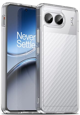 Liisooka Transparentt Skal för OnePlus Nord 4 5G, Militärgrads Fallskydd, Gulförhindrande Skyddshölje med Hård PC-baksida, Ultratunt Chocksäkert Skal Mot Repor