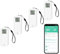 Termómetro higrómetro digital Smart, sensor de temperatura y humedad WiFi con lámina magnética autoadhesiva,sensor de temperatura de calibración con alerta de notificación de app.Compatible Alexa.4PCS