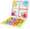 KAV Reversible Ludo Board Game With Snakes & Ladders 2-in-1 Game Set - Portable Family Fun Game Set for All Ages - Perfect Indoor & Outdoor Board Game for Kids and Adults