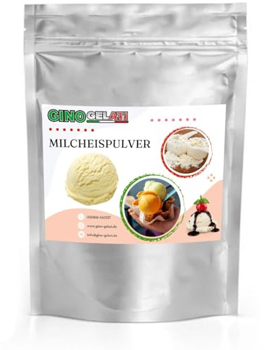 Gino Gelati Eisbasis Milcheis Pulver 1 Kg mit verschiedenen Geschmäckern, Intensiver Geschmack, Softeis selber herstellen, Made in Germany, Herstellung auch ohne Maschine