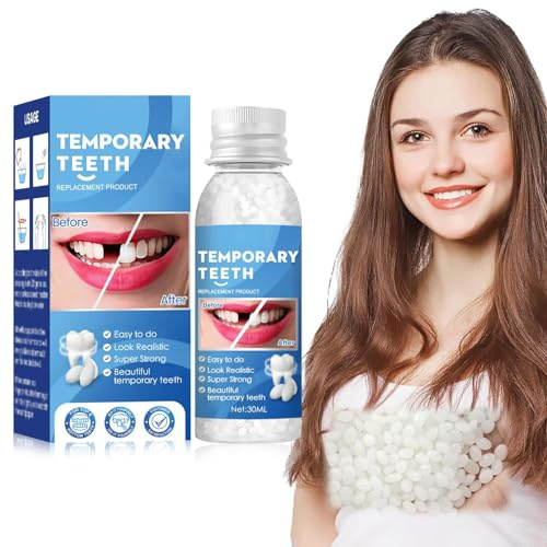 Composites Dentales,Resina Para Dientes,Perlas de Reparación Dental Temporal, Restauración Dental, Partículas de Reparación de Dientes, Dientes Falsos Moldeables, para Prótesis Dientes Rotos