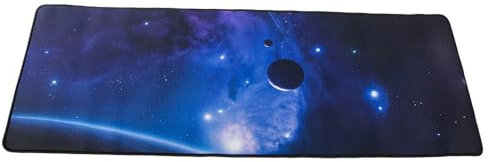 GADIRIA - Tappetino per mouse da gioco 800 x 300 mm - Tappetino antiscivolo, impermeabile e bordi rinforzati. Accessorio Gaming per mouse, tastiera, computer, scrivania (blu, XX-Large)