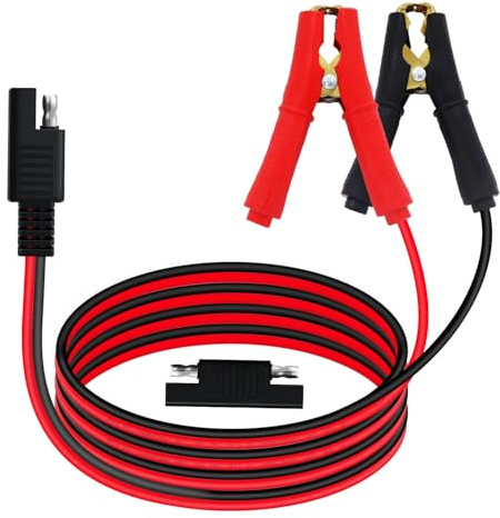 YINGAYOU Cable SAE a Pinza Batería 12V 24V Pinzas Conector SAE 14AWG 20A con un Inversor de Polaridad, Aplicar a Automóviles, Motocicletas, Tractores y Barcos (3 m)