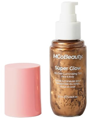 MCoBeauty Super Glow All Over Body Illuminiser Bronzing Drops | Liquid Bronze Shimmer Tint, Tanning Drops & Highlighter Makeup, Vegan & Cruelty Free