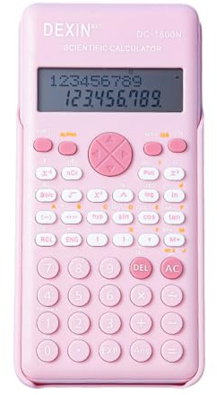 2 Line Standard Scientific Calculator Pink Math Calculator with 240 Multi Functional Cute Office Desk Accessories Suitable for Primary School to College Student Use (Pink)