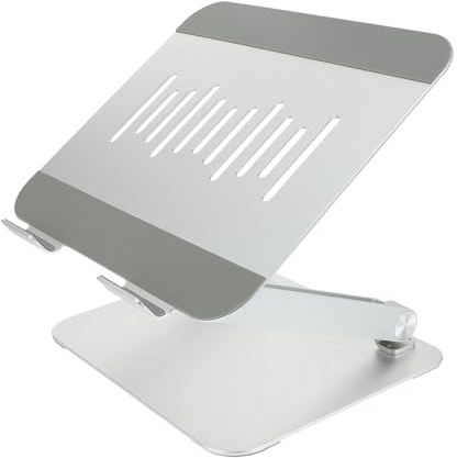 Homoyoyo Aluminum Alloy Laptop Stand with Silicone Non Slip Pads Portable Cooling Rack for Notebooks Ergonomic Heat Dissipation Support for Desk and Bed Use