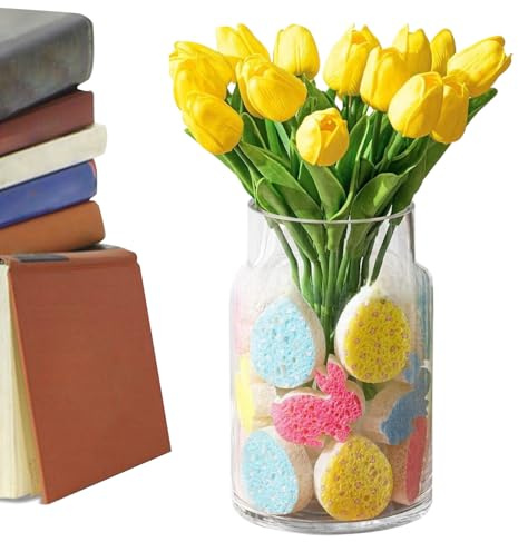 LearnLyrics Relleno de Jarrón de Pascua | Plantas Artificiales de Esponja | Relleno para Jarrones de Primavera con Huevos de Conejo de Pascua,para Fotos Fiestas Mesa de Noche Salón y Dormitorio