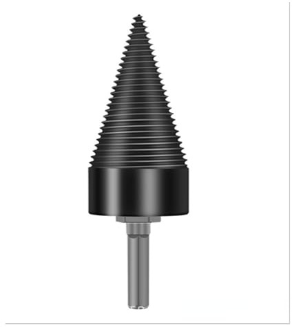 32/38/42/45/50mm Firewood Splitting Drill Bit Set, Wood Splitter Screw Cone Bits with Square & Round Shank for Drill Powered Log Splitter Tool(50mm Hexagon Shank)