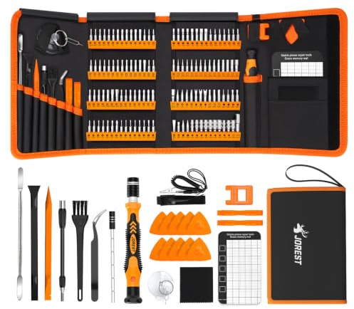JOREST 145 in 1 Cacciaviti Precisione Set, Kit professionale di attrezzi per la riparazione di magneti, adatti per prodotti elettronici, computer portatili, iPhone, MacBook, Nintendo, Xbox, PS5