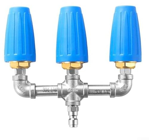 Ugello triplo turbo per idropulitrice con rotazione a 360°, 2.0 orifizio 3 in 1, accessorio per pulitore ad alta pressione da 4000 PSI con attacco rapido da 1/4