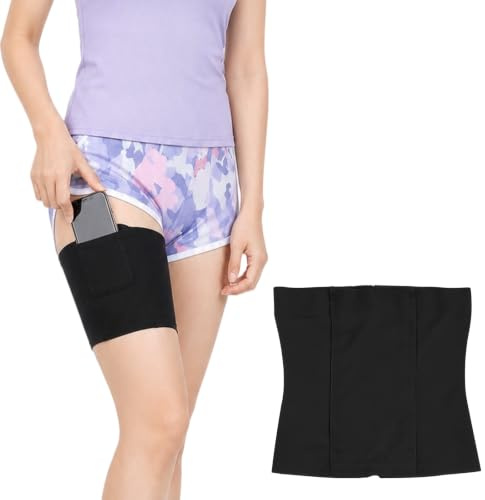 Cell Phone Leg Straps, Elastic Leg Phone Holder for Women and Men, S | Non-Slip Fit Cellphone Leg-Band for 50-55cm Legs, Armband for Running, Hiking Cycling Riding Walking Gym Workouts Daily Use