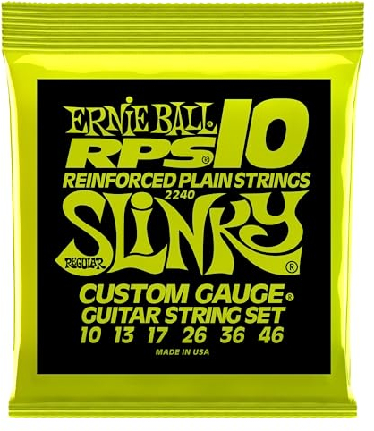 Ernie Ball Regular Slinky RPS E-Gitarrensaiten, Nickelwicklung, Stärke 10–46