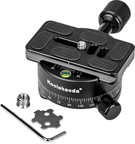 Koolehaoda Tête panoramique Professionnelle 360 ° Rotule Compatible avec RRS/Arca-Swiss (tête panoramique LPC-1)