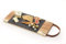 Artesà Rectangular Serving Platter, Wooden Tray with Leather Strap and Removable Slate Serving Board, Ideal Cheese Board or For Dinner Party Nibbles, 47 x 16 cm (18.5 Inch x 6½ Inch) - Metallic/Brown