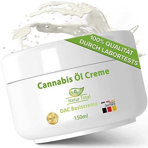 Pure Hanföl Creme CB ÖL: 150ml Hanf Öl eingearbeitet in eine Basiscreme nach DAC Deutsche Apotheken Codex