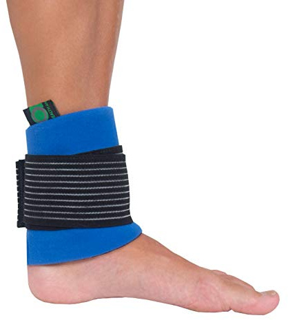 Coussin chauffant et poche de glace - Soulage les douleurs à la cheville - Passe au micro-ondes et au congélateur - Enveloppe chaude/froide réutilisable.
