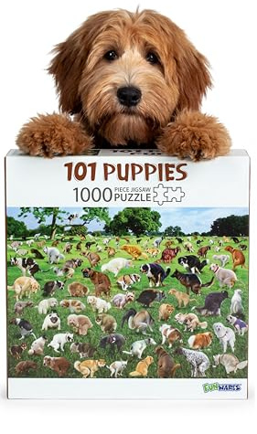 Funwares Original 101 Pooping Puppies - Hilarious Jigsaw Puzzle - Perfect White Elephant Gag Gift - Funny Dog Pooping Puzzle for Adults and Kids! 1000 Piece