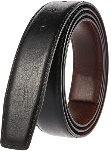 Snufeve Ceinture réversible pour homme sans boucle, Café noir, 110