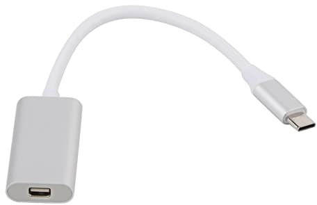 Vikye Adaptador USB3.1 Tipo C a Mini DisplayPort Convertidor USB C a Mini DP 4K para Nuevo MacBook (Plata)