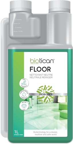 Biotican Floor, nettoyant sol, formule probiotique concentrée, nettoyant écologique pour tous types de sols, parfum fleuri, 1L