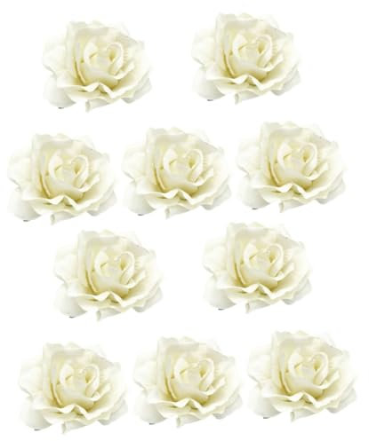 Housoutil 10 Stk Lebensechte Rosenkorsage Mexikanisches Haar Hochzeitsblumen-haarnadel Haarschmuck Für Frauen Blumenhaarhochzeit Blumenclips Für Rot Fräulein Blumenmädchen Blumenbrosche