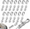 Mbsomnus Set di 28 morsetti per fune metallica M3, con 14 morsetti per funi da 3 mm e 14 pezzi, 3 mm, in acciaio inox 304, morsetti duplex per fune in acciaio, fissaggio