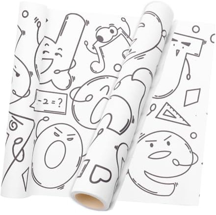CORHAD 2rollen Junge Mädchen Ausmalposter Wandmalpapier Mit Gezahnter Linie Robustes Malpapier Für Jungen Und Mädchen Kreatives Graffiti Zeichenpapier Für Schule Und Zuhause