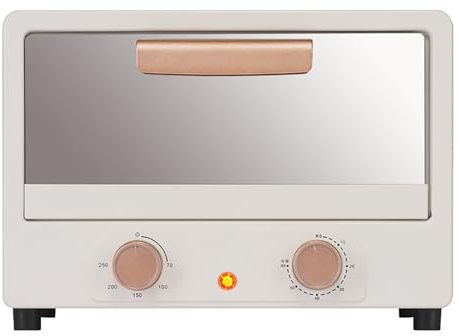 HmLotd Countertop Mini Oven, Multifunctional Electric Oven for Home Use, 800 Watt Power Capacity 15 Litre Adjustable 70-250℃ Precise Temperature Control Double Layer Grill, Suitable for Baking