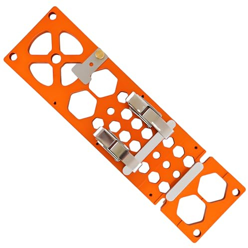 OKSTENCK 340mm Aluminum Alloy Track Saw Square Guide,90°Right Angle Circular Saw Guide Motorized Rail Angle Square Accessory Compatible with Most Rails, (Orange).