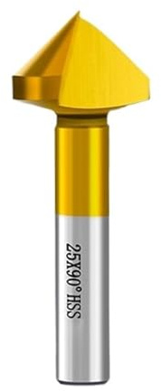 Fasenfräser 90°, 30/35/40mm, Einschneidiger Fasenschaftfräser, Schnellarbeitsstahl-Senker, Fasenschneidwerkzeug(30mm)