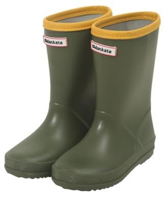 Generisch Bottes pour Enfants Imperméables Antidérapantes Bottes de Pluie pour Enfants Garçon Fille, Chaussures pour Enfants, Bottes pour Enfants Unisexes Bottes de Neige Garçon 34 Imperméables, vert