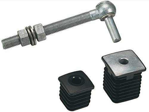 LOCINOX 2 Gonds M16 pour Portillons - Tige Filetée 160mm galvanisé à Chaud - pour Profil de 40mm