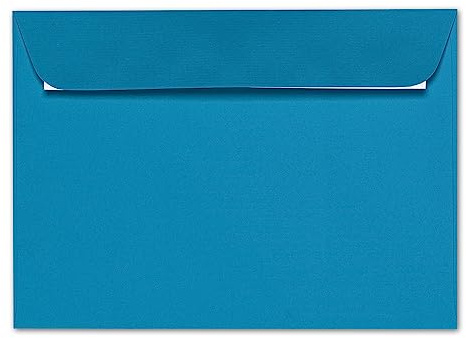 ARTOZ 25x Briefumschläge DIN C5 Blau (Petrol) - 229 x 162 mm Kuvert ohne Fenster - Umschläge selbstklebend haftklebend - Serie Artoz 1001