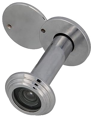 Amig - Türspion | Super-Winkellinse | für Eingangstüren innen und draußen | Silber Farbe | Stahl | Maße: Durchmesser 14 mm | Türstärke 55-80 mm | Feuerschutztüren